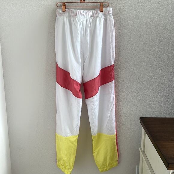 NWT Champion Woven Retro Colorblock Nylon Windbreaker Pants Track Pant Medium - Picture 2 of 9